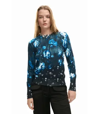 Desigual Floral Sweater - Blue