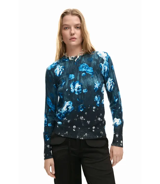 Desigual Floral Sweater - Blue