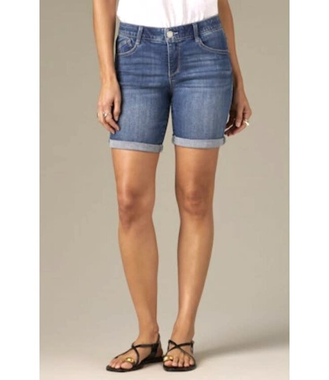 Wit & Wisdom Cuffed Denim Shorts  - Medium Wash