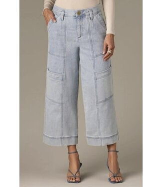 Wit & Wisdom Utility Wide Crop Jeans - Light Wash