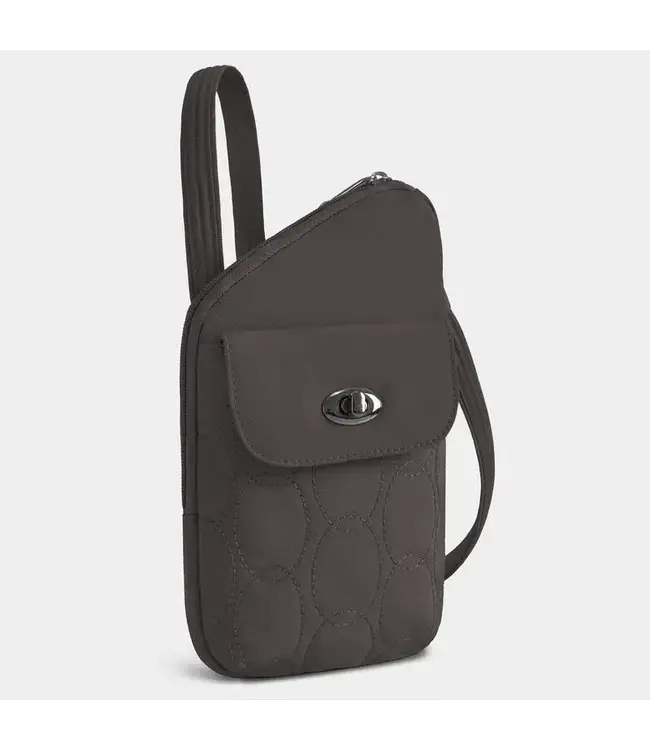 Travelon Anti-Theft Runways  Asymmetric Crossbody - Smoke