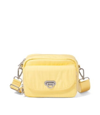 Baggallini Coastal Flip Lock Camera Crossbody Bag - Butter Yellow