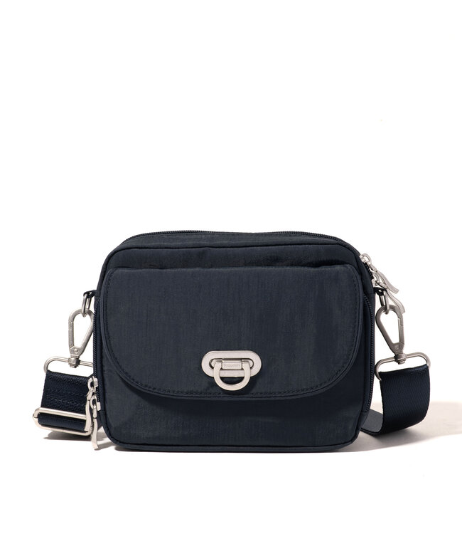 Baggallini Coastal Flip Lock Mini Crossbody Bag - French Navy