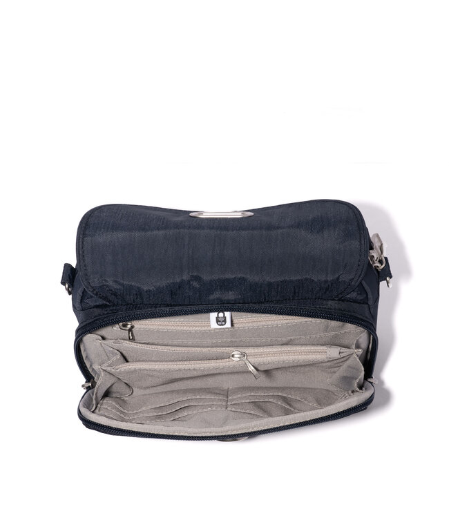 Baggallini Coastal Flip Lock Mini Crossbody Bag - French Navy