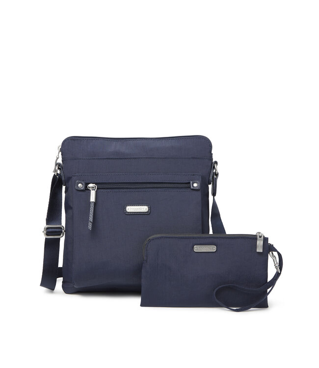 Baggallini Crossbody Go Bag w/ RFID Wristlet - French Navy