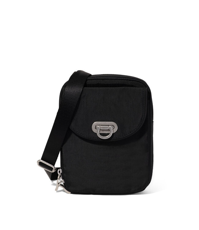 Baggallini Coastal Flip Lock Venture Crossbody - Black