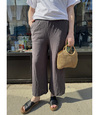 Mododoc Wide Leg Cropped Pant - Charcoal