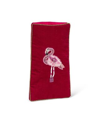 Abbott Velvet Glasses Case - Flamingo