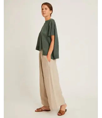 naif Kimmy Linen Sweater - Forest Green