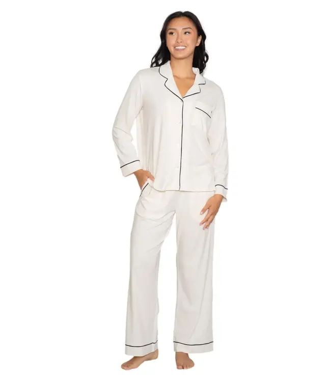 LatteLove Jersey Pajama Set - Ivory