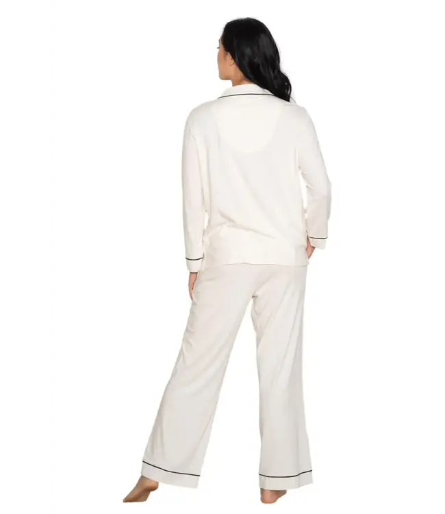 LatteLove Jersey Pajama Set - Ivory