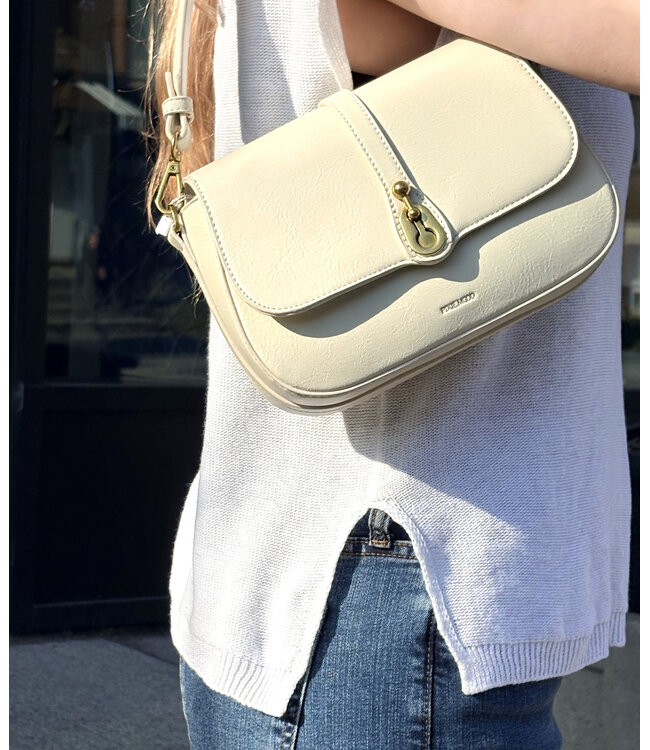 naif Dina Linen Short Sleeve Sweater - White