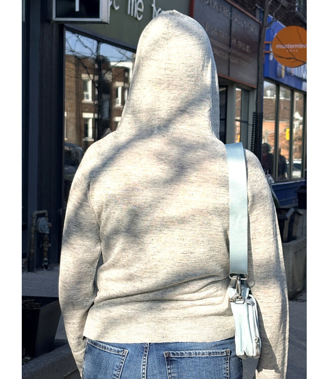 naif Louise Linen Hoodie - Melange Grey