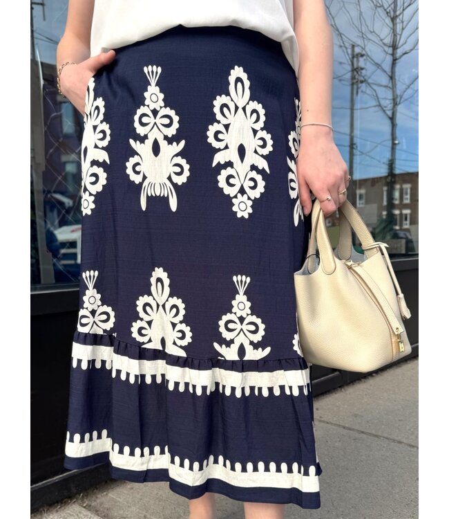 Pink Martini Bellingham Skirt - Navy