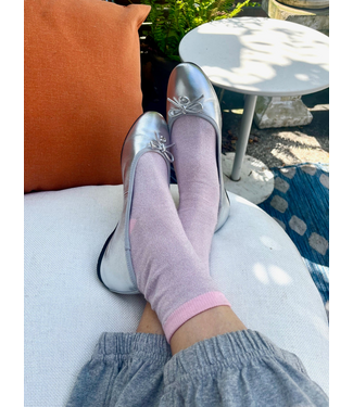 XS Unified Glitter Socks - Rose