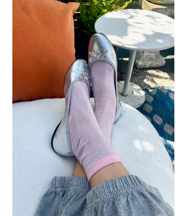 XS Unified Glitter Socks - Rose
