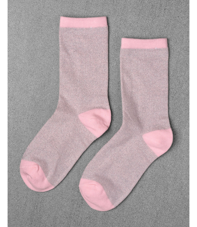 XS Unified Glitter Socks - Rose