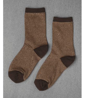 XS Unified Glitter Socks - Walnut