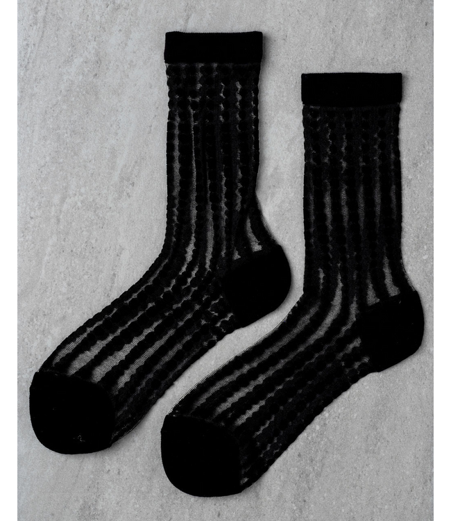 XS Unified Sheer Bubble Socks - Black