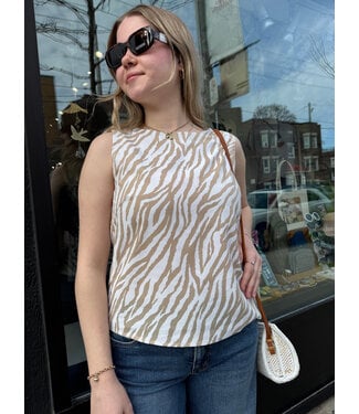 Pink Martini Roscoe Tank Top - Beige