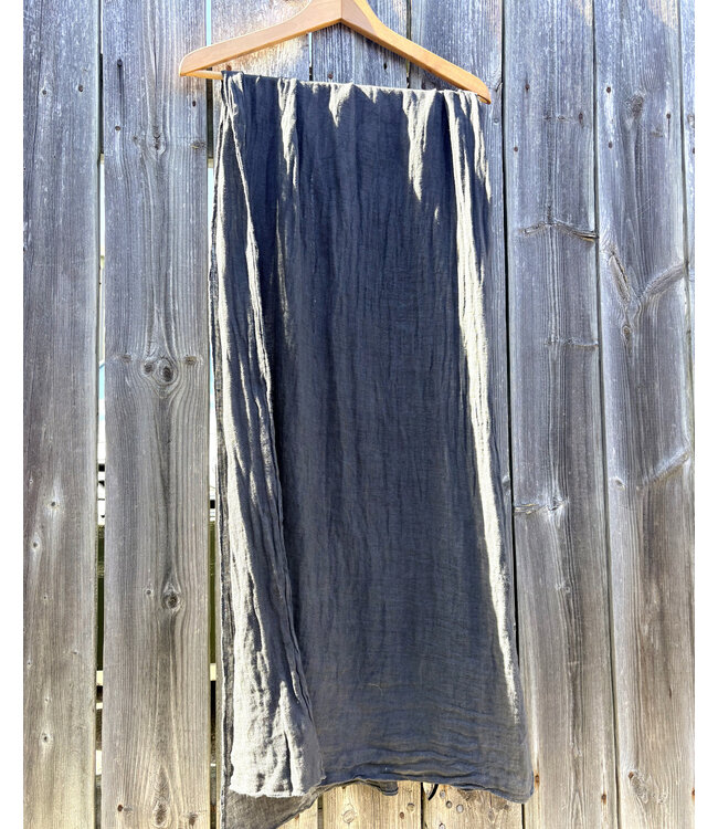 Linen Scarf - Charcoal