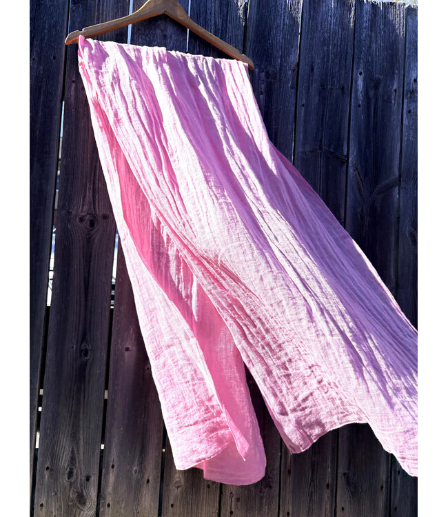 Linen Scarf - Rose