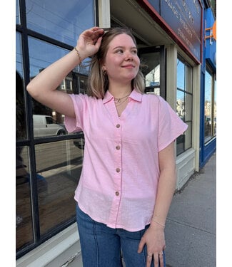 B. Young BYFalakka Cap Sleeve Shirt - Parfait Pink