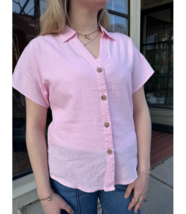 B. Young BYFalakka Cap Sleeve Shirt - Parfait Pink