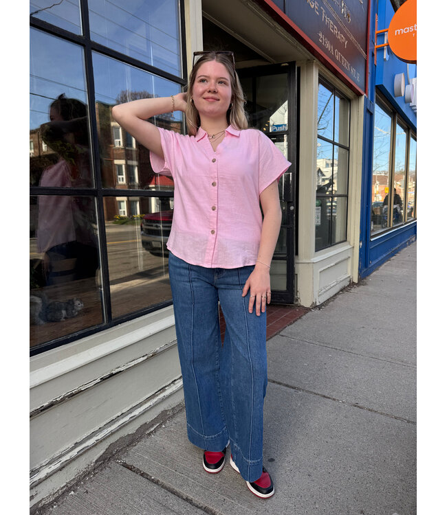 B. Young BYFalakka Cap Sleeve Shirt - Parfait Pink