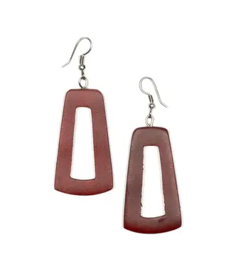 Rectangular Wooden Hoops - Red