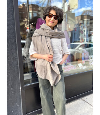 Linen Scarf - Taupe