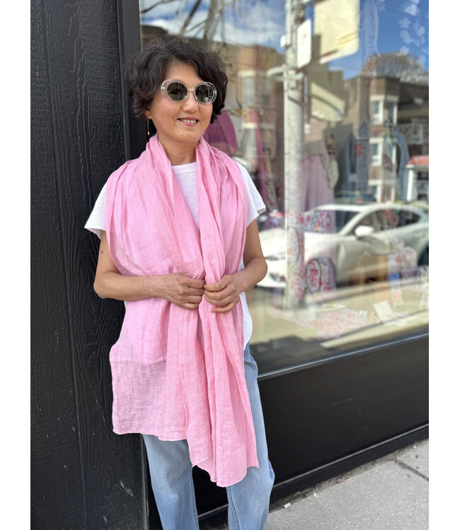 Linen Scarf - Rose
