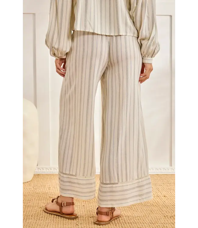 NKN Striped Drawstring Pants - Cream