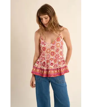 Molly Bracken Melissa Ruffle Camisole - Orange