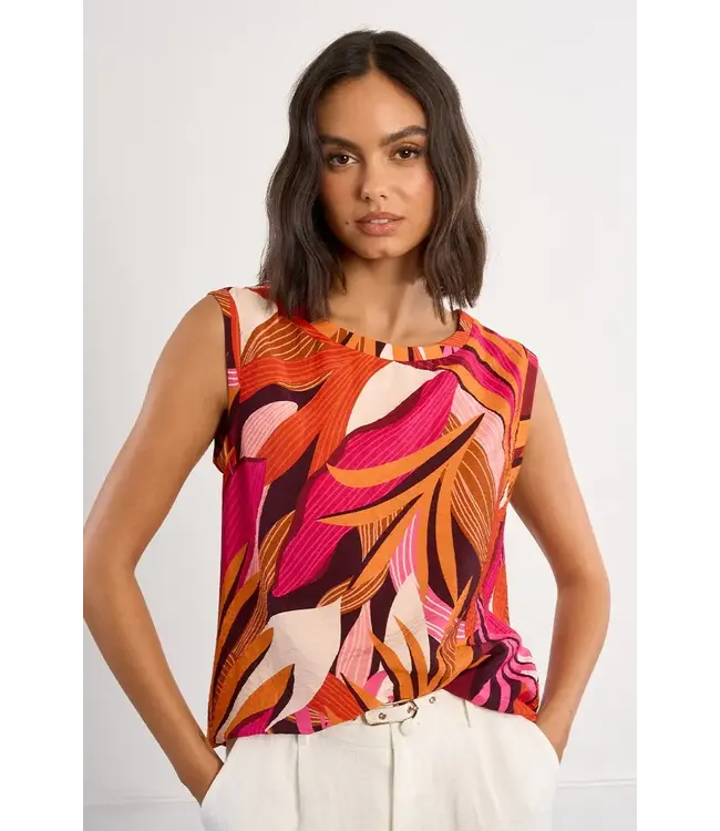 Molly Bracken Scoop Neck Flowy Tank - Marquise