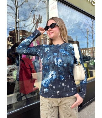 Desigual Floral Sweater - Blue