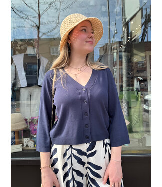 Fransa Mary Cardigan - Navy