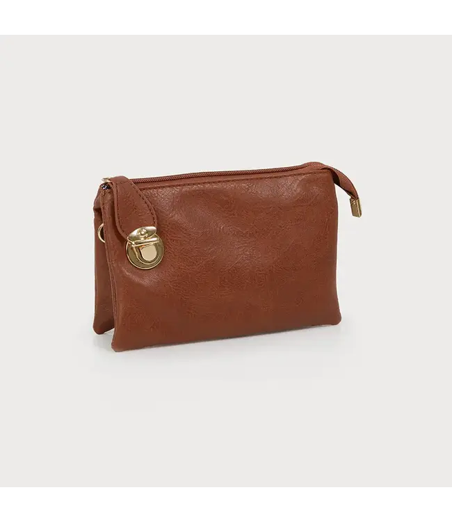3-Sectional Crossbody/Wristlet - Camel