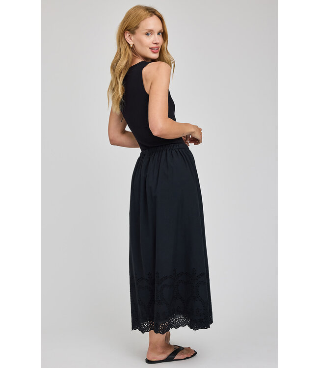 Gentle Fawn Elodie Eyelet Skirt - Black
