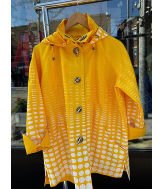 Sportables Turn Cuff Dot Reversible Rain Coat - Sun