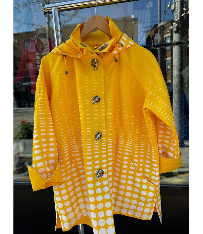 Sportables Turn Cuff Dot Reversible Rain Coat - Sun
