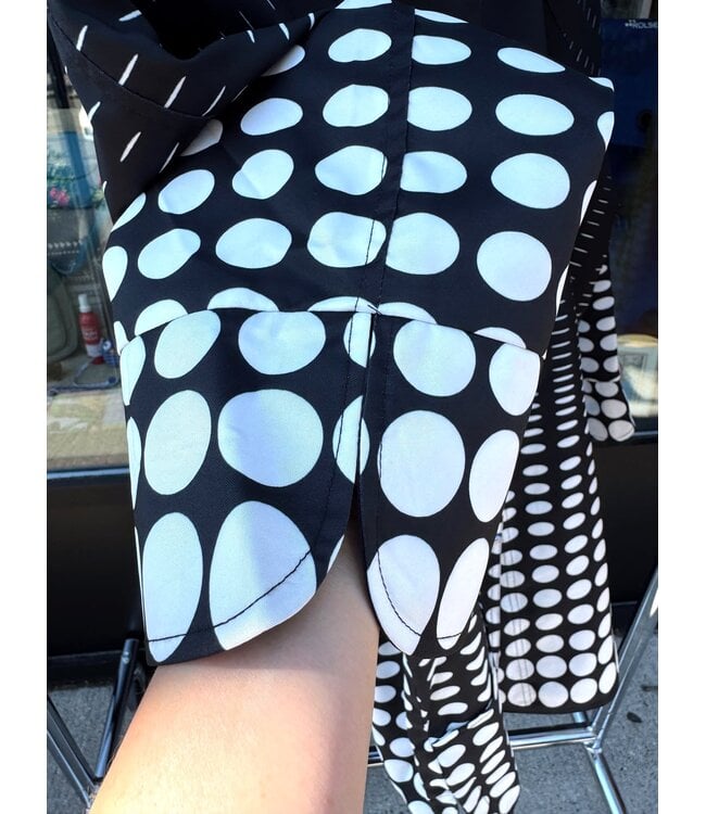 Sportables Turn Cuff Dot Reversible Rain Coat - Black