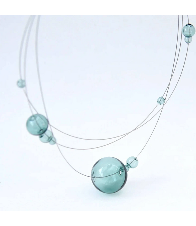 Pursuits Cumulus Layered Necklace (silver/aqua)
