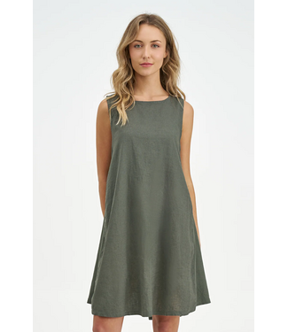 A-Line Panel Tank Dress - Cactus