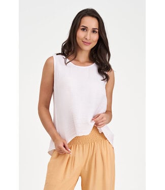 Tulip Back Tank - White