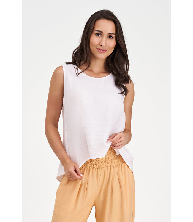 Tulip Back Tank - White