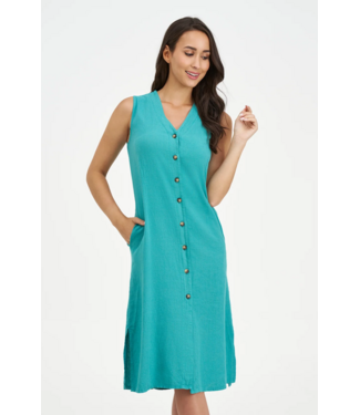 Sleeveless Dress w/Pockets - Reef