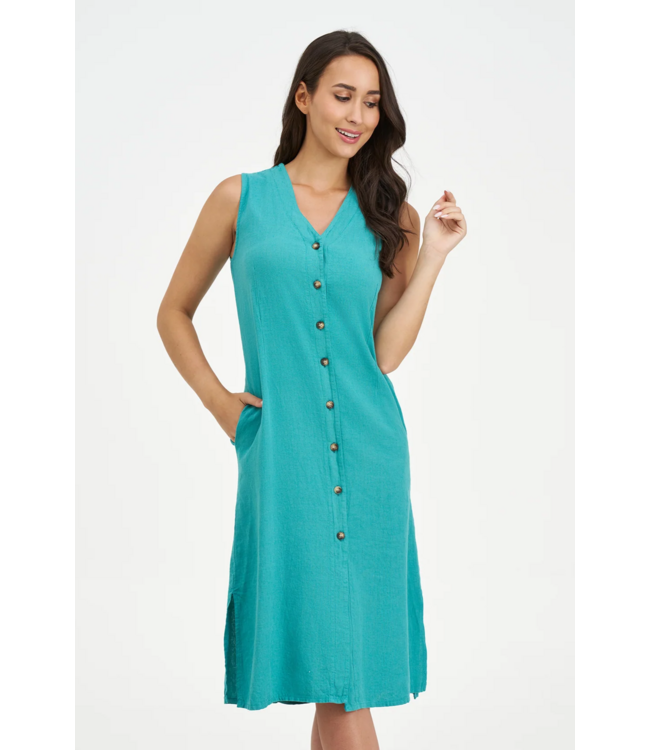Sleeveless Dress w/Pockets - Reef