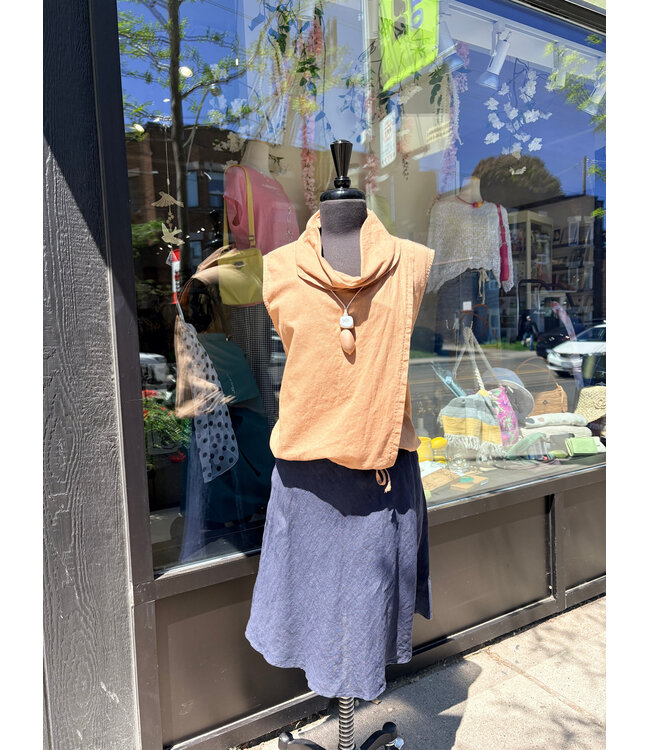 Cowl Neck Drawstring Waist Tank - Dulce