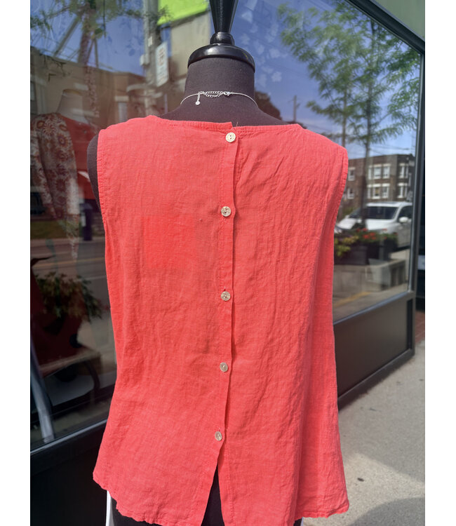 Linen Tank Top - Watermelon